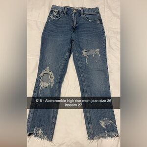 Abercrombie high rise mom jean